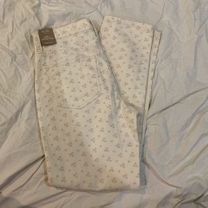 NWT MADEWELL CREAM EMBROIDERED VINTAGE JEANS